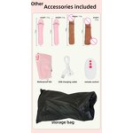 Sex Machine White Doll Bear Toys with Thrusting Invisible Telescopic Swing  Dildo Masturbation Sex Machine Female Sex Play