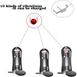 Manual Male Masturbators with Squeezer & Air Bag and Vibrating Ball, Reusable Male Masturbator Cup Pocket Pussy with 3D Texture