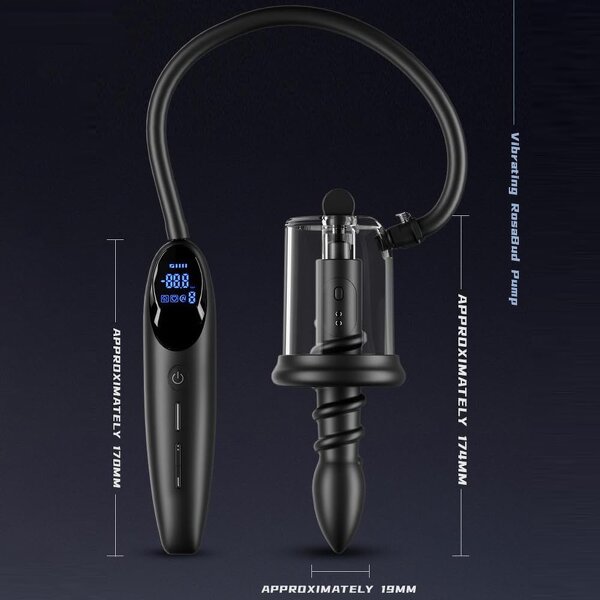 Anal Vacuum Pump Smart Rosebud Vibrating Sucking Prostate Massager Stimulator Anal Masturbator Butt Plug for Man Adult Sex Toys