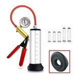 12 X 2.5 Inch Cylinder Acrylic Penis Pump Manual Penis Enlarger Sex Toy for Men Vacuum Pump Male Extender Trainer Sex Product