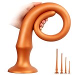 Super Long Anal Plug Dildo, Flexible Liquid Silicone Butt Plug Massage Stimulation for Men and Women Sex Factory