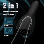 Silicone 10 Dynamic Frequencies Male Penis Vibrator Male Stroker Sex Toys for Men Strong, Silent Waterproof Mens Vibrator