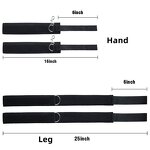 BDSM Bondage Sex Toys Restraints, Adjustable Sex Cuffs Restraints Straps Wrist-to-Thigh, Restraint Set Adult Sex Toys for Couple