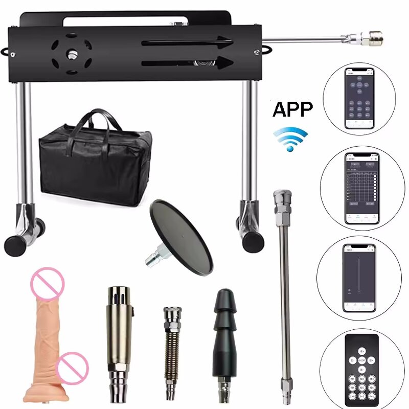 New Sex Machine, App Control 200W Turbo Gear Power Love Machine with Dildo for Adults Masturbation,1-15cm Strocke Sex Machine