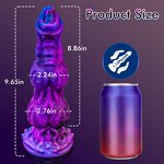 9.6" Large Anal Toy Monster Animal Dildo Dog Sex Toys, Fantasy Knot Dildo Dragon Horse Dildo with Strong Suction Cup for Women