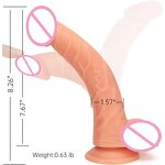 8.26'' Harness&Strap-On Realistic Dildo with Strap-on Suction Cup for G Spot Anal Flexible Dildos Sex Toy for Men Women Couples