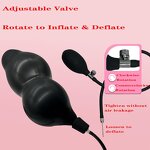 Inflatable Anal Plugs with Pump Silicone Butt Plugs for Anus Training Prostate Massager Expandable Anal Beads Adult Sex Toys