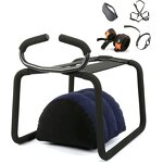 Sex Furniture, Sex Chair Positions Bouncing Mount Stools, Weightless Love Position Aids Chair with Handrail and Bondage Kits Set