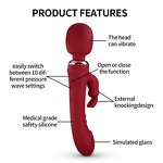 G Spot Vibrator Dildo Rabbit Vibrators Massager for Women, 3 in 1 Adult Sex Toys Clitorals G Spot Stimulator Vibrating Sex Toy