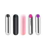 Mini Bullet Vibrator for Women Made of Body-Safe Silicone, Fully Waterproof, USB Rechargeable with 10 Vibration Settings