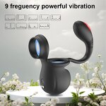 APP Control Vibrating Cock Ring Vibrator Wearable Testicle Prostate Massager Delay Ejaculation Trainer Sex Toy for Men