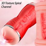 2in1 Male Masturbators Double-Side Silicone Hand Free Pocket Toy, Realistic Texture Male Masturbation Cup for Masturbation