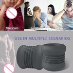 TPE Artificial Vagina Dual Channel Glans Sucking Sex Toys for Men Portable Male Masturbator Cup Delay Ejaculation Penis Massage