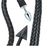 Metal Butt Plug with Devil Tail Cosplay Anal Tail Sex Toys SM Masturbation Anal Plug for Women Men Couples Lover Sex Love Games