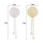 Sexy Rhinestone Nipple Pasties with Chest Chain Rhinestone Nipple Cover Stickers Crystal Tassel body Chain Jewelry for Women