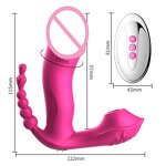 Wearable Vibrator G Spot Clitoral Anal Vibrator Rose Sex Toys with 9 Vibrating Modes Rechargeable G Spot Vibrator for for Women