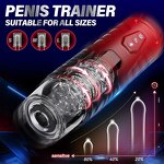 Automatic Male Masturbator Sex Toys for Men with 7 Thrusting & 7 Rotating Modes,Hands Free Pocket Pussy Sex Machine with Base