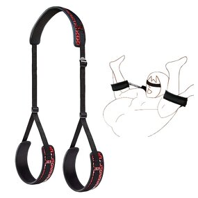 Sex Bondage Legs Restraints, Thigh Sling with Adjustable Straps,Bondage Rope Kit Restraints Tape for Couples with Cuffs & Collar