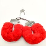 Fluffy Furry Handcuffs with Keys Metal Fuzzy Wrist Cuffs Soft Plush SM Bondage Cuffs Quick Release Handcuffs for Couples Cosplay