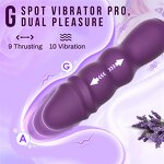 G Spot Clitoral Vibrator with 10 Vibrating & 9 Thrusting Modes Dildo Sex Toy for Nipple Anal Stimulation Adult Sensory Toys