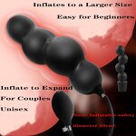 Inflatable Anal Plugs with Pump Silicone Butt Plugs for Anus Training Prostate Massager Expandable Anal Beads Adult Sex Toys