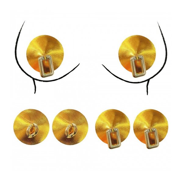 Sparkly Rhinestone Nipple Covers Round-shaped Breast Petals Reusable Adhesive Pasties Shiny Crystal Body Jewelry