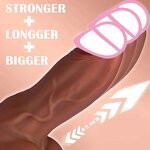 9 Inch Realistic Huge Thick XXL Dildo for Women Soft Remote Control Vibrating Heating Chubby Glans Large Bulge Realistic Huge