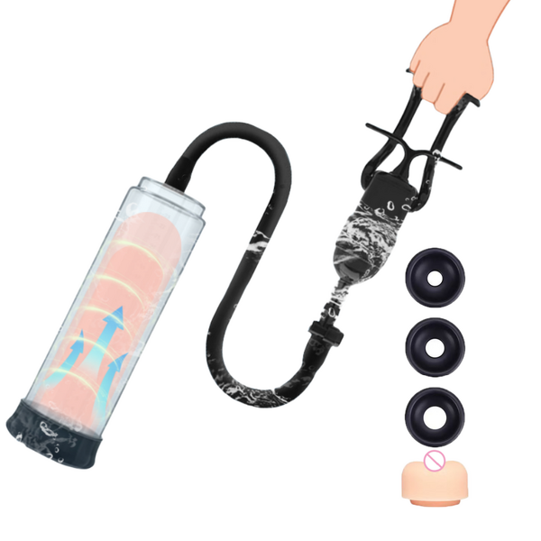 Penis Pump Tie Rod Penis Enlarger Enhancement Erection Sex Toys Male Masturbator Penis Extender Big Dick Trainer Vacuum Pump