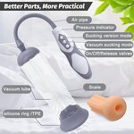 Rechargeable Erection Pump Device, Automatic Male Masturbator Penis Pumps for Men Enlargement Pump Sex Toys Pumps & Enlargers