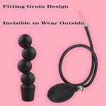 Inflatable Anal Plugs with Pump Silicone Butt Plugs for Anus Training Prostate Massager Expandable Anal Beads Adult Sex Toys