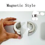 Men's Delayed Ejaculation Penis Ring Stainless Steel Ball Stretcher Weight Training Lock Cock Ring with Magnet Suction Sex Toy