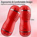 2in1 Male Masturbators Double-Side Silicone Hand Free Pocket Toy, Realistic Texture Male Masturbation Cup for Masturbation