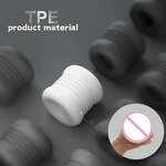 TPE Artificial Vagina Dual Channel Glans Sucking Sex Toys for Men Portable Male Masturbator Cup Delay Ejaculation Penis Massage