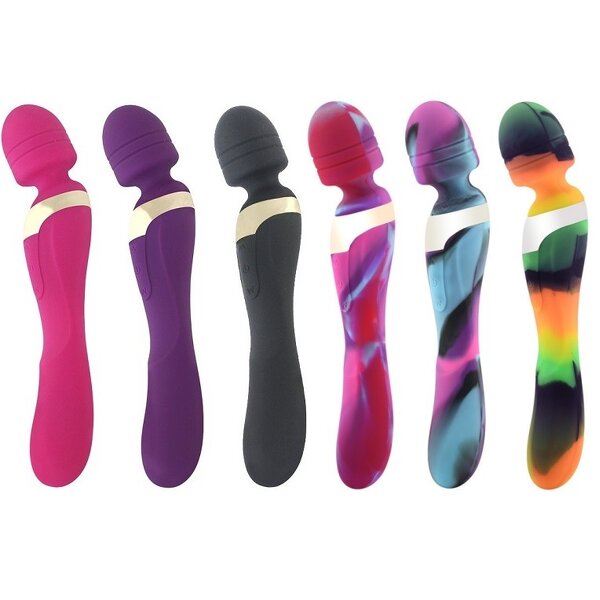 AV Wand Women's Dual-Head Silicone Vibrator Clitoris Stimulator and G-Spot Massager Adult Sex Toy for Female Pleasure