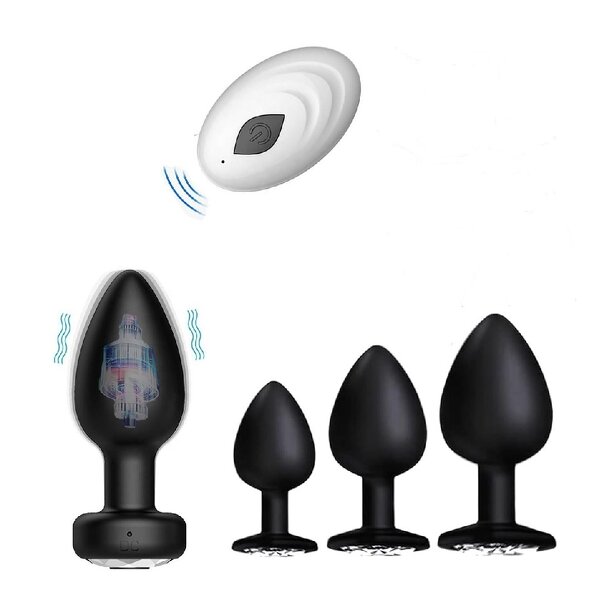 Anal Plug Vibrating Butt Anal Plugs Set with 10 Vibration Modes Adult Sex Toys&Games Prostate Massage Sticks for Men and Women