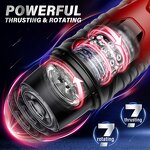 Automatic Male Masturbator Sex Toys for Men with 7 Thrusting & 7 Rotating Modes,Hands Free Pocket Pussy Sex Machine with Base