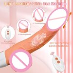Remote Control Sex Machine Thrusting Realistic Dildo for Women with 10 Vibrating&Thrusting for G Spot Clitoral Anal Stimulation
