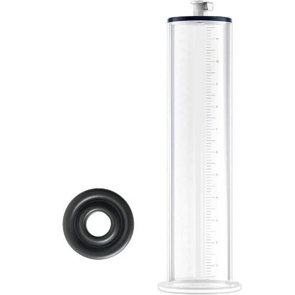 Penis Pump Vacuum Cylinder 9 * 2in with 1 Black Silicone Base Ring