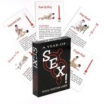 Erotic Games Adult Sexual Position Card Game with Pictures, 50 Positions of Bondage Game Card Date-Night Fun for Couples
