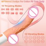 Remote Control Sex Machine Thrusting Realistic Dildo for Women with 10 Vibrating&Thrusting for G Spot Clitoral Anal Stimulation