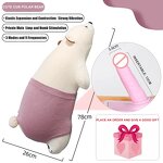 Sex Machine White Doll Bear Toys Dildo,Thrusting Invisible Telescopic Dildo Penis Masturbation Machine Female Sex Play Pillow