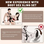 Hot Sale Adjustable Adult Restraint Cord Kit Multiple Posture Swing Neck Suspension Sling Sexy Adult Bondage Gear