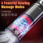 Automatic Male Masturbator Male Sex Toys with 4 Thrusting & 7 Rotation, Pocket Pussy with 7 Color Ambient Lighting Sex Machine