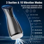New Original Male Masturbation Toy with 3 Sucking 10 Vibration 3D Realistic Textures Automatic Male Stroker Masturbator for Man