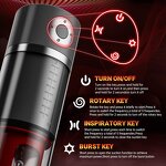 Automatic Male Masturbator Male Sex Toys with 4 Thrusting & 7 Rotation, Pocket Pussy with 7 Color Ambient Lighting Sex Machine