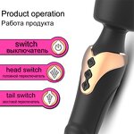 G-Spot Double Head Dildo Vibrator for Women with 10 Vibration Clitoris Nipple Vagina Anal Massagers  Adult Sex Toys for Solo