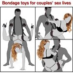 BDSM Sex Bondage Set Adult Fetish Handcuffs Neck Ankle Thigh Cuff Restraints with Inflatable Ramp Pillow Blindfold Adult SM Mask