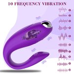 Sexual Double Head G-spot Wearable Vibrator with 10 Vibration Modes, Prostate Anal Massager Sex Toy Suitable for Female Partners