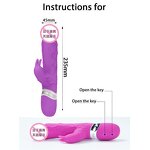 G-Spot Rabbit Vibrator Clitoral Stimulator Rechargeable Sex Toys Silicone Stretch Realistic Dildo Wand Sex Toys for Women