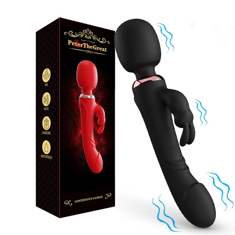 Three Heads Rabbit Vibrator 30 Powerful Vibration G Spot Clit Simulator Vaginal Anal Vibrating Dildo Massager Sex Toys for Women